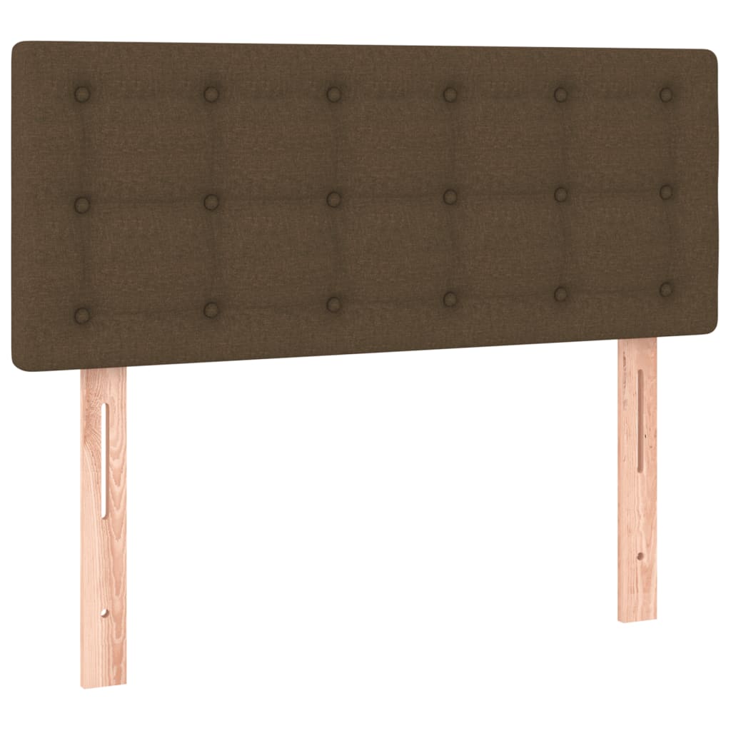 Boxspringbett mit Matratze Dunkelbraun 120x190 cm Stoff