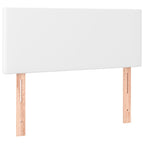 Boxspringbett mit Matratze Weiß 120x190 cm Kunstleder