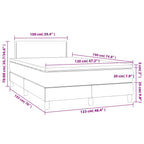 Boxspringbett mit Matratze Schwarz 120x190 cm Samt