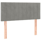 Boxspringbett mit Matratze Hellgrau 120x190 cm Samt
