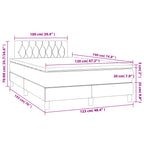 Boxspringbett mit Matratze Dunkelgrau 120x190 cm Samt