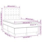 Boxspringbett mit Matratze Dunkelbraun 120x190 cm Stoff