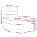 Boxspringbett mit Matratze Dunkelbraun 120x190 cm Stoff