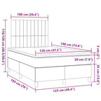 Boxspringbett mit Matratze Dunkelbraun 120x190 cm Stoff