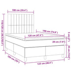 Boxspringbett mit Matratze Blau 120x190 cm Stoff