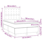 Boxspringbett mit Matratze Hellgrau 120x190 cm Stoff