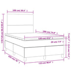 Boxspringbett mit Matratze Weiß 120x190 cm Kunstleder