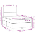 Boxspringbett Matratze Cappuccino-Braun 120x190 cm Kunstleder