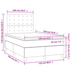 Boxspringbett mit Matratze Weiß 120x190 cm Kunstleder