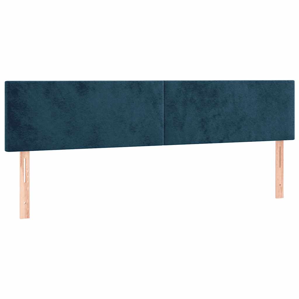 Boxspringbett mit Matratze Dunkelblau 120x190 cm Samt