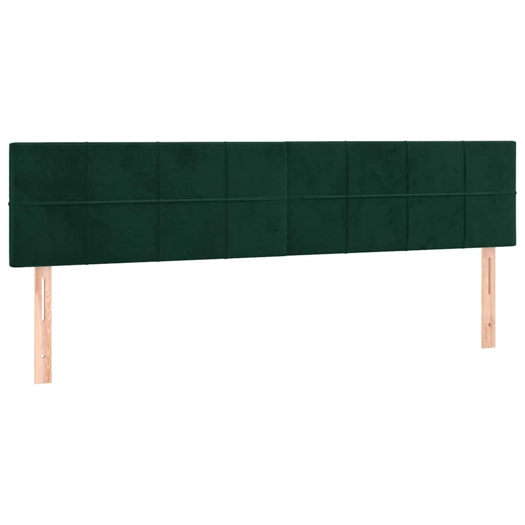 Boxspringbett mit Matratze Dunkelgrün 120x190 cm Samt