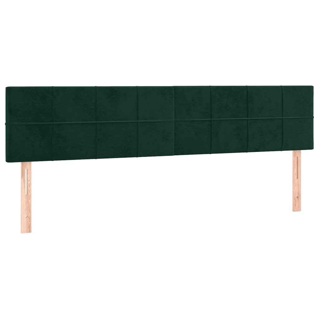 Boxspringbett mit Matratze Dunkelgrün 120x190 cm Samt