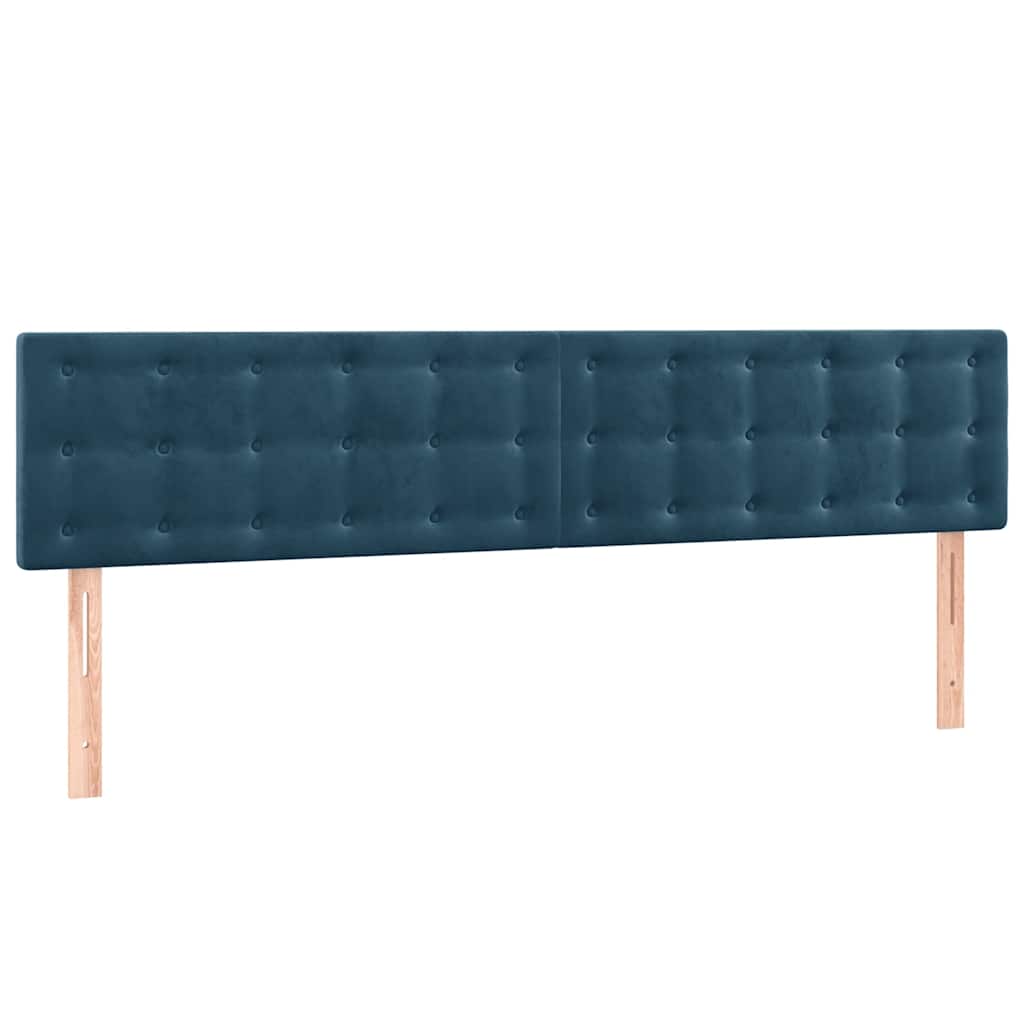 Boxspringbett mit Matratze Dunkelblau 120x190 cm Samt