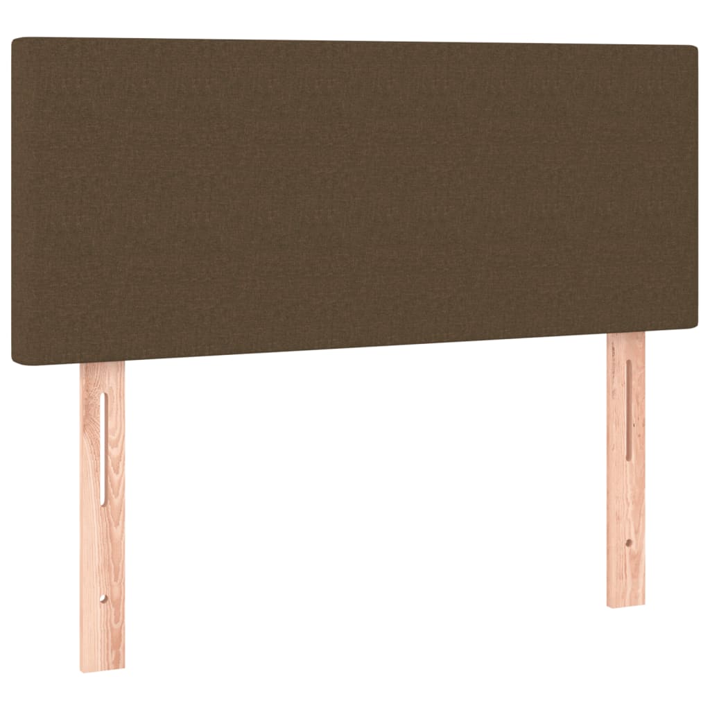 Boxspringbett mit Matratze & LED Dunkelbraun 120x190 cm Stoff