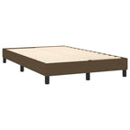 Boxspringbett mit Matratze & LED Dunkelbraun 120x190 cm Stoff