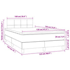Boxspringbett mit Matratze & LED Dunkelbraun 120x190 cm Stoff