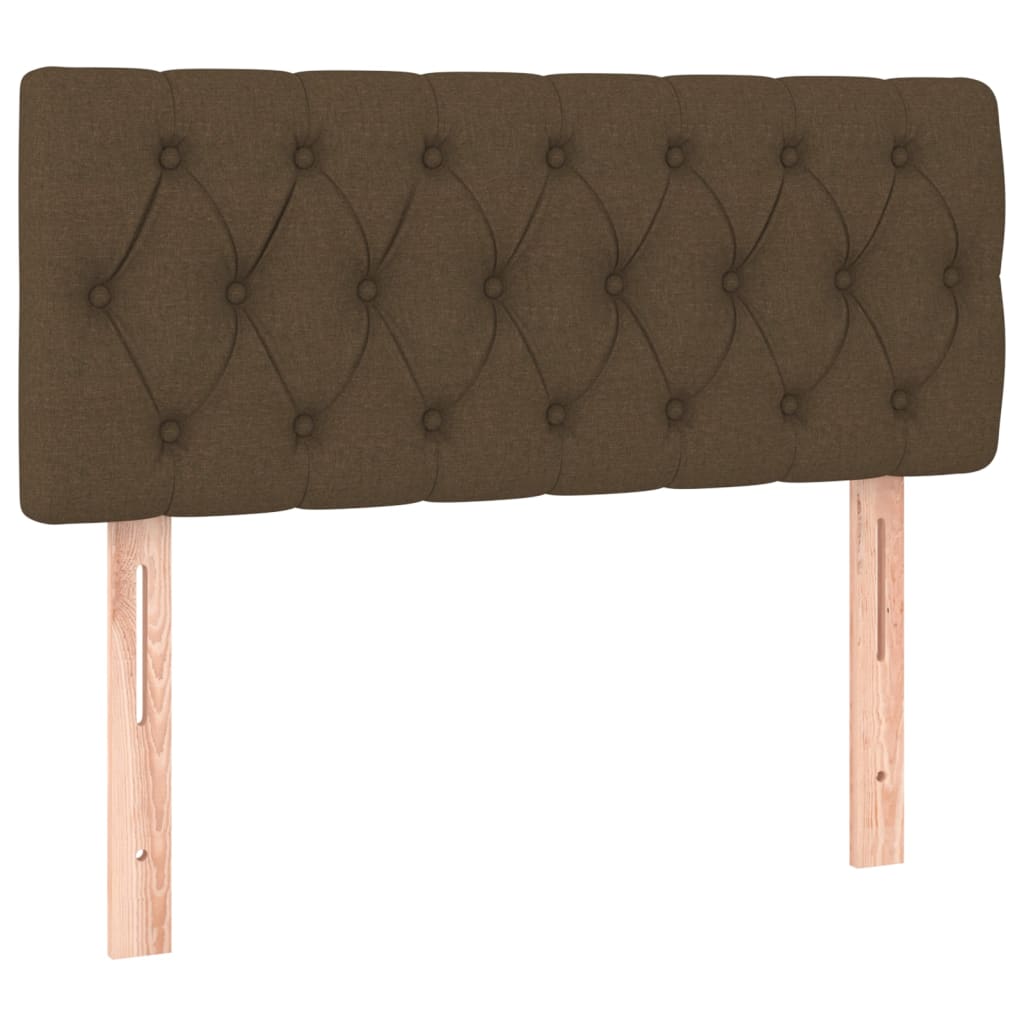 Boxspringbett mit Matratze & LED Dunkelbraun 120x190 cm Stoff