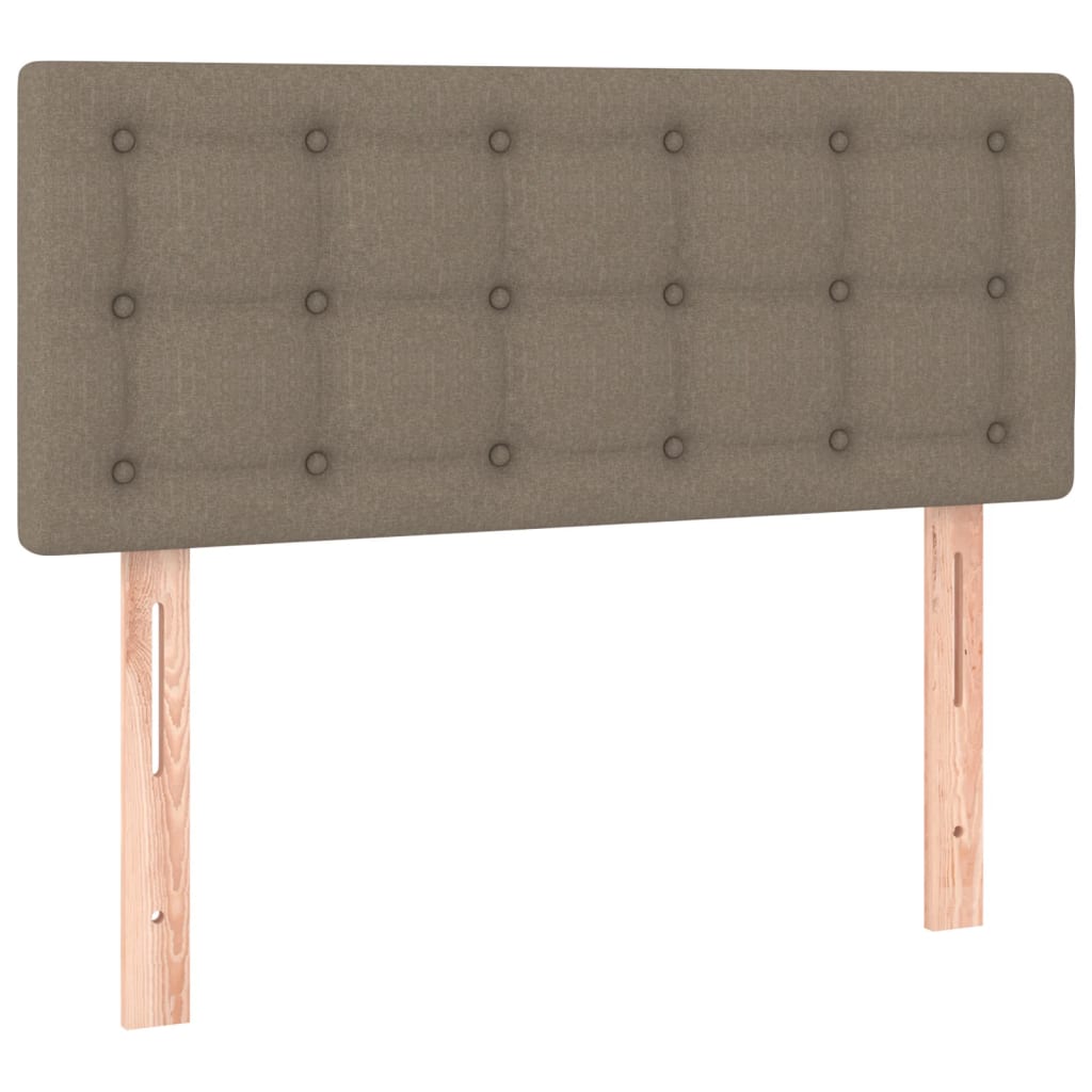 Boxspringbett mit Matratze & LED Taupe 120x190 cm Stoff