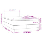 Boxspringbett mit Matratze & LED Taupe 120x190 cm Stoff
