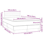 Boxspringbett mit Matratze & LED Schwarz 120x190 cm Stoff