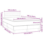 Boxspringbett mit Matratze & LED Taupe 120x190 cm Stoff