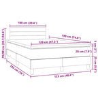 Boxspringbett mit Matratze & LED Creme 120x190 cm Stoff