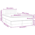 Boxspringbett mit Matratze & LED Taupe 120x190 cm Stoff