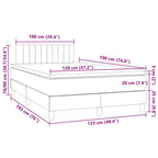 Boxspringbett mit Matratze & LED Blau 120x190 cm Stoff