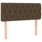 Boxspringbett mit Matratze & LED Dunkelbraun 120x190 cm Stoff