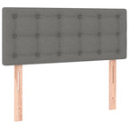 Boxspringbett mit Matratze & LED Dunkelgrau 120x190 cm Stoff