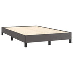 Boxspringbett mit Matratze & LED Grau 120x190 cm Kunstleder