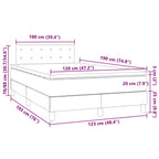 Boxspringbett mit Matratze & LED Schwarz 120x190 cm Kunstleder