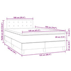 Boxspringbett mit Matratze & LED Grau 120x190 cm Kunstleder