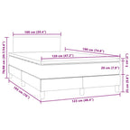 Boxspringbett mit Matratze & LED Dunkelgrün 120x190 cm Samt