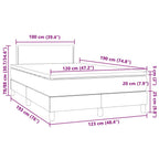 Boxspringbett mit Matratze & LED Rosa 120x190 cm Samt