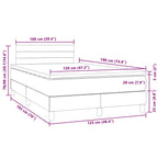 Boxspringbett mit Matratze & LED Dunkelgrün 120x190 cm Samt