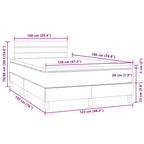 Boxspringbett mit Matratze & LED Dunkelblau 120x190 cm Samt