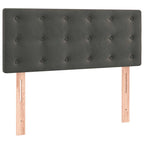 Boxspringbett mit Matratze & LED Dunkelgrau 120x190 cm Samt