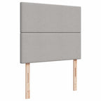 Boxspringbett mit Matratze & LED Hellgrau 120x190 cm Stoff
