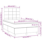 Boxspringbett mit Matratze & LED Dunkelgrau 120x190 cm Stoff