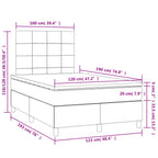 Boxspringbett mit Matratze & LED Dunkelbraun 120x190 cm Stoff