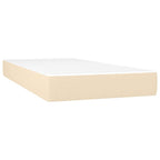 Boxspringbett mit Matratze & LED Creme 120x190 cm Stoff
