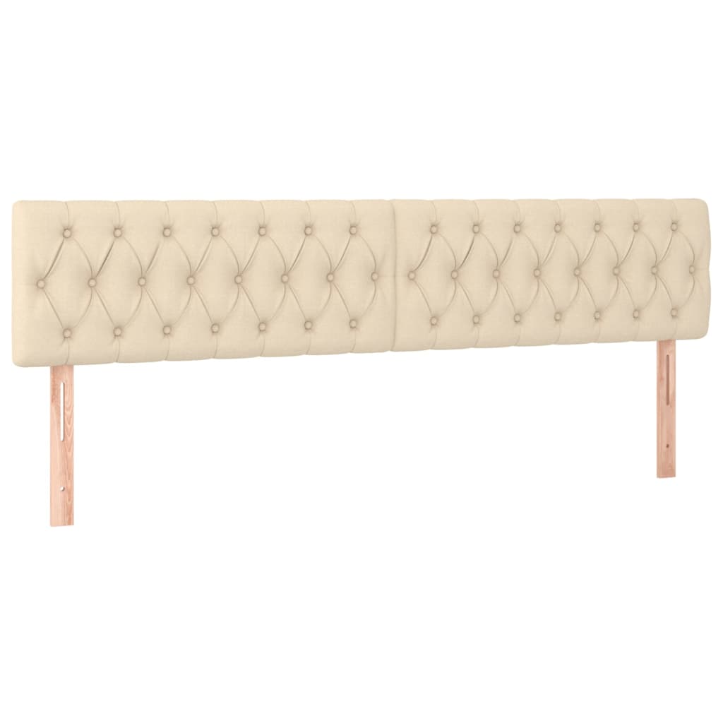 Boxspringbett mit Matratze & LED Creme 120x190 cm Stoff