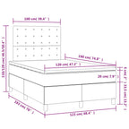 Boxspringbett mit Matratze & LED Schwarz 120x190 cm Stoff