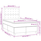 Boxspringbett mit Matratze & LED Dunkelbraun 120x190 cm Stoff