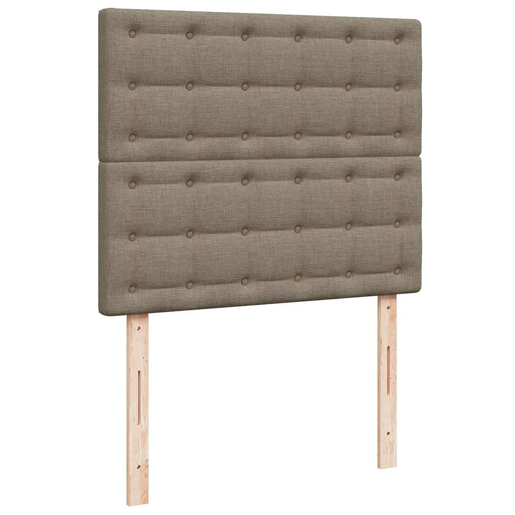 Boxspringbett mit Matratze & LED Taupe 120x190 cm Stoff