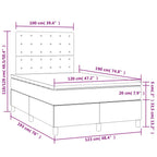 Boxspringbett mit Matratze & LED Taupe 120x190 cm Stoff