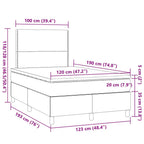 Boxspringbett mit Matratze & LED Blau 120x190 cm Stoff