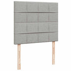 Boxspringbett mit Matratze & LED Hellgrau 120x190 cm Stoff