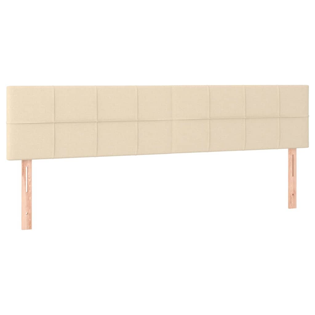 Boxspringbett mit Matratze & LED Creme 120x190 cm Stoff